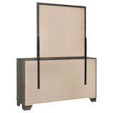 Wright Brown Oak 6-Drawer Dresser and Mirror from Coaster - Luna Furniture