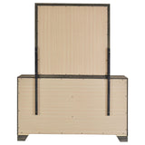 Wright Brown Oak 6-Drawer Dresser and Mirror from Coaster - Luna Furniture