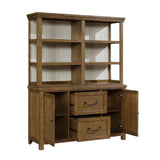 Wyatt Brown China Cabinet (Buffet & Hutch) from Homelegance - Luna Furniture
