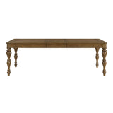 Wyatt Brown/Weathered White/Gray 7-Piece 91" Extendable Dining Room Set from Homelegance - Luna Furniture
