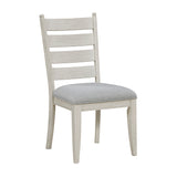Wyatt Weathered White/Gray Side Chair, Set of 2 from Homelegance - Luna Furniture