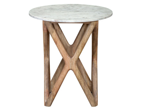 Wyman 3-Piece Round Banswara White Marble Top Table Set from Steve Silver - Luna Furniture