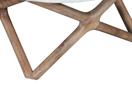 Wyman 3-Piece Round Banswara White Marble Top Table Set from Steve Silver - Luna Furniture