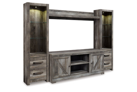 Wynnlow Gray 4-Piece Entertainment Center from Ashley - Luna Furniture