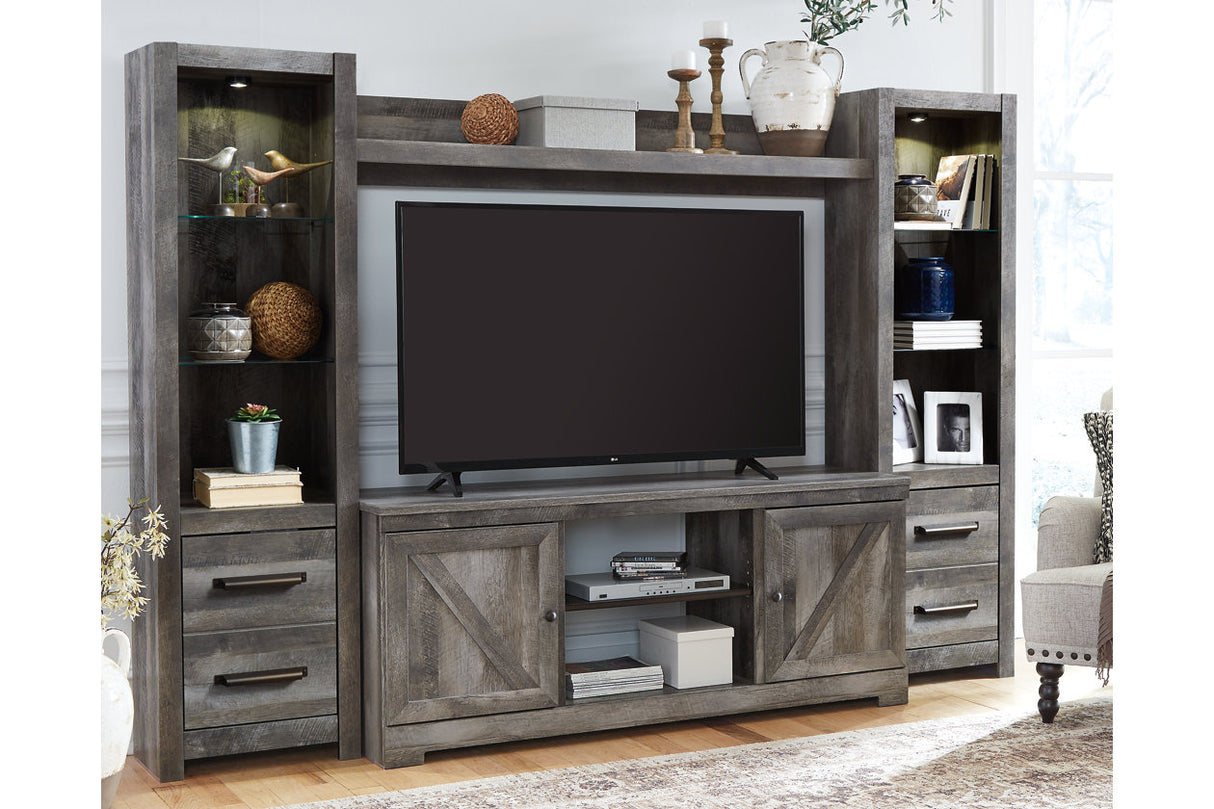 Wynnlow Gray 4-Piece Entertainment Center from Ashley Furniture - Luna Furniture