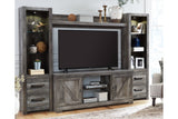 Wynnlow Gray 4-Piece Entertainment Center from Ashley Furniture - Luna Furniture