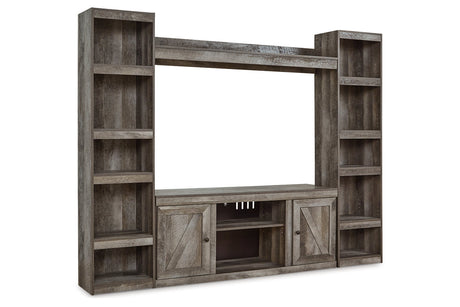 Wynnlow Gray 4-Piece Entertainment Center from Ashley - Luna Furniture