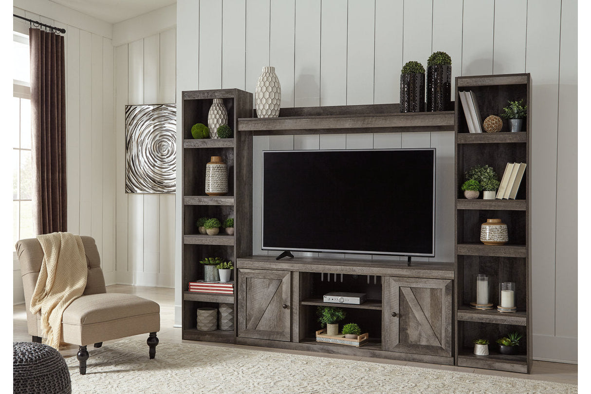 Wynnlow Gray 4-Piece Entertainment Center from Ashley - Luna Furniture