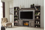 Wynnlow Gray 4-Piece Entertainment Center with Electric Fireplace from Ashley - Luna Furniture