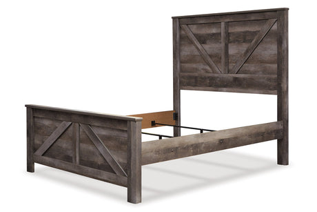 Wynnlow Gray Crossbuck Queen Panel Bed from Ashley - Luna Furniture