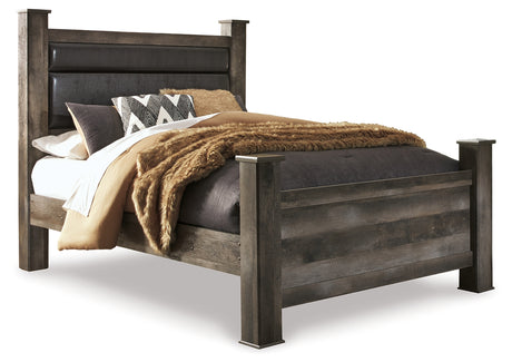 Wynnlow Gray Queen Poster Bed, Chest and 2 Nightstands from Ashley - Luna Furniture