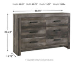 Wynnlow Queen Panel Bed with Dresser in Gray from Ashley - Luna Furniture