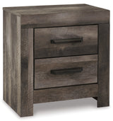 Wynnlow Queen Panel Bed with Mirrored Dresser and 2 Nightstands in Gray from Ashley Furniture - Luna Furniture