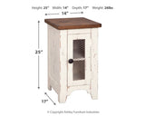 Wystfield 2 End Tables in White/Brown from Ashley Furniture - Luna Furniture