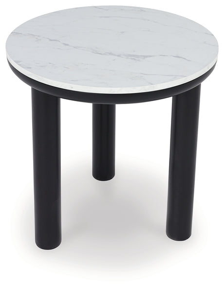 Xandrum Black/White Table from Ashley - Luna Furniture