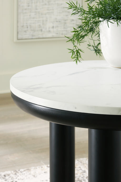 Xandrum Black/White Table from Ashley - Luna Furniture