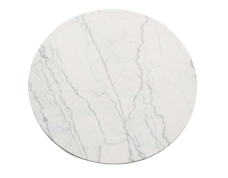 Xena 52-inch Round 5-Piece White Marble Dining Set(Table & 4 Side Chairs) from Steve Silver - Luna Furniture