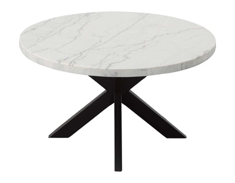 Xena Ebony/Light Gray Round Marble Top Dining Room Set from Steve Silver - Luna Furniture