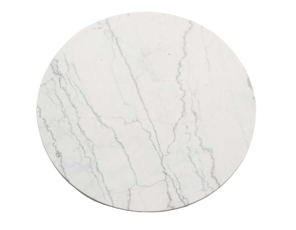 Xena Ebony/Light Gray Round Marble Top Dining Room Set from Steve Silver - Luna Furniture