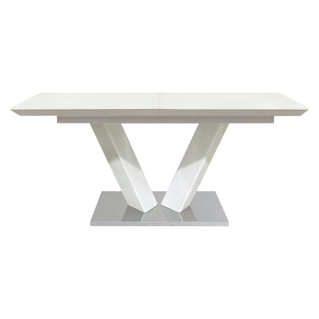 Yannis Chrome Metal/Gray Faux Leather Dining Room Set from Homelegance - Luna Furniture