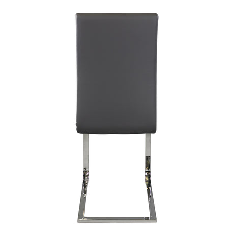 Yannis Chrome Metal/Gray Faux Leather Dining Room Set from Homelegance - Luna Furniture