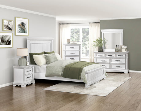 York White Queen Bed from Homelegance - Luna Furniture
