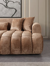 Yulia Coffee Boucle Sofa & Loveseat from Nova Furniture - Luna Furniture