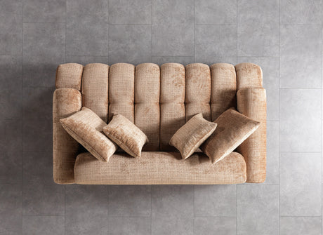Yulia Coffee Boucle Sofa & Loveseat from Nova Furniture - Luna Furniture