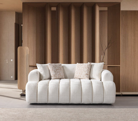 Yulia Ivory Boucle Sofa & Loveseat from Nova Furniture - Luna Furniture