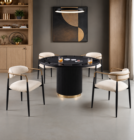 Frascone Black 5-Piece Dining Room Set from Furniture of America - Luna Furniture