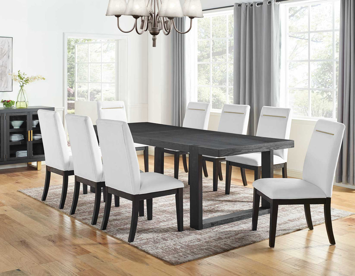 Yves Charcoal/White Dining Room Set from Steve Silver - Luna Furniture