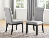 Yves Black/Gray 5 Piece Dining Set (Table & 4 Gray Performance Side Chairs) from Steve Silver - Luna Furniture