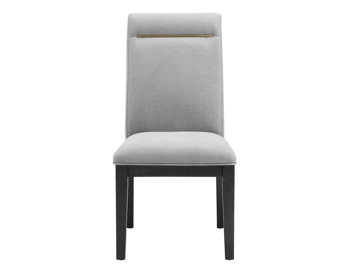 Yves Black/Gray 5 Piece Dining Set (Table & 4 Gray Performance Side Chairs) from Steve Silver - Luna Furniture