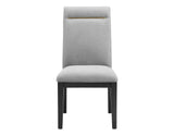 Yves Black/Gray 5 Piece Dining Set (Table & 4 Gray Performance Side Chairs) from Steve Silver - Luna Furniture