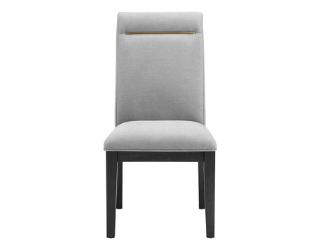 Yves Black/Gray 5 Piece Dining Set (Table & 4 Gray Performance Side Chairs) from Steve Silver - Luna Furniture