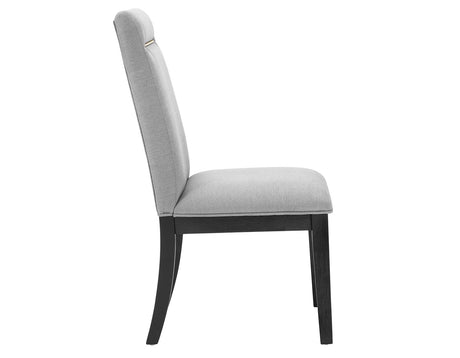 Yves Black/Gray 5 Piece Dining Set (Table & 4 Gray Performance Side Chairs) from Steve Silver - Luna Furniture
