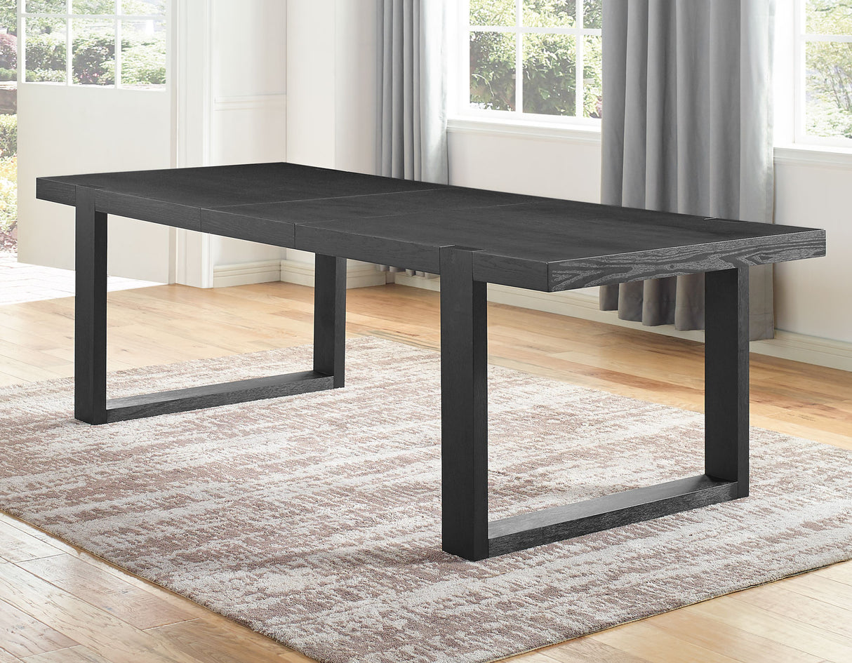 Yves Black/Gray 5 Piece Dining Set (Table & 4 Gray Performance Side Chairs) from Steve Silver - Luna Furniture