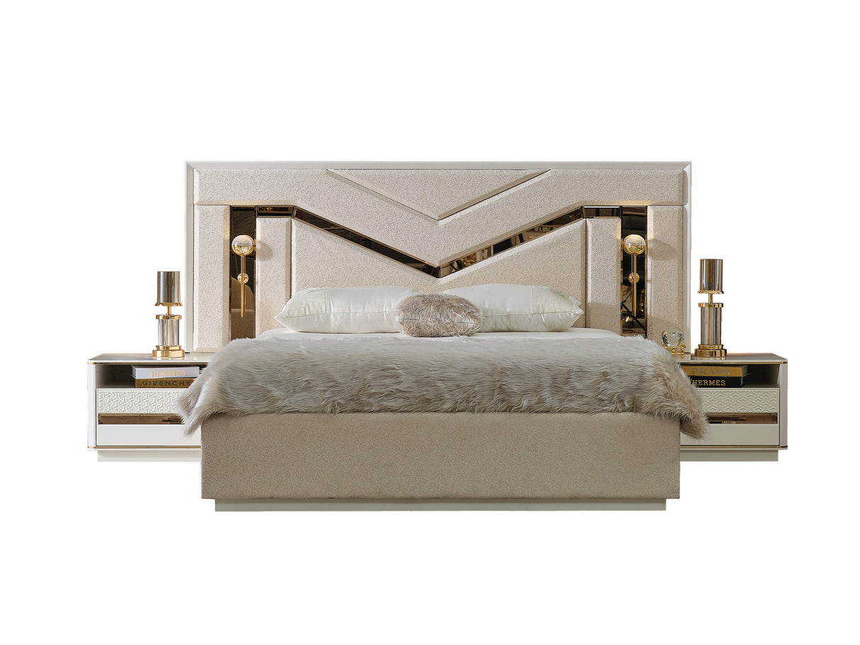 Zen Bed Frame With Headboard, Queen from Furnia - Luna Furniture