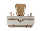 Zen Diningroom (Consol With Mirror & Dining Table & 6 Dining Chair) from Furnia - Luna Furniture
