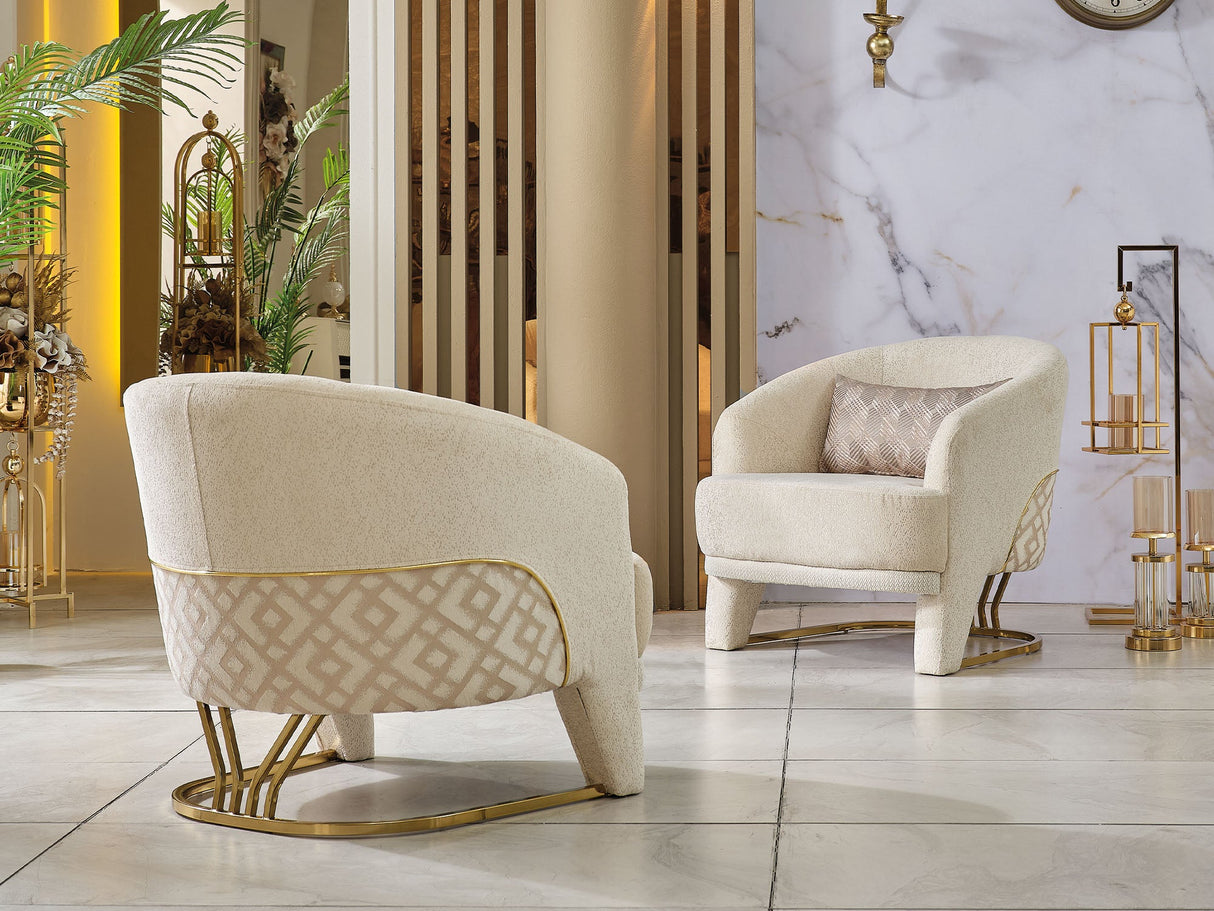 Zen Chair in Cream from Furnia - Luna Furniture