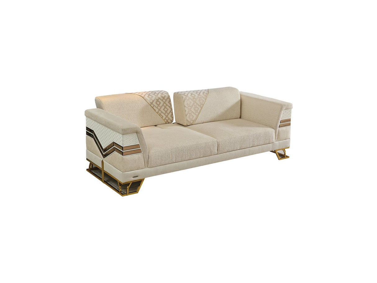 Zen Convertible Sofa in Cream from Furnia - Luna Furniture