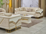 Zen Convertible Sofa in Cream from Furnia - Luna Furniture
