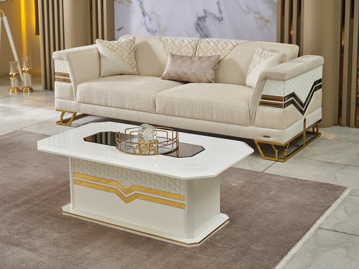 Zen Convertible Loveseat in Cream from Furnia - Luna Furniture