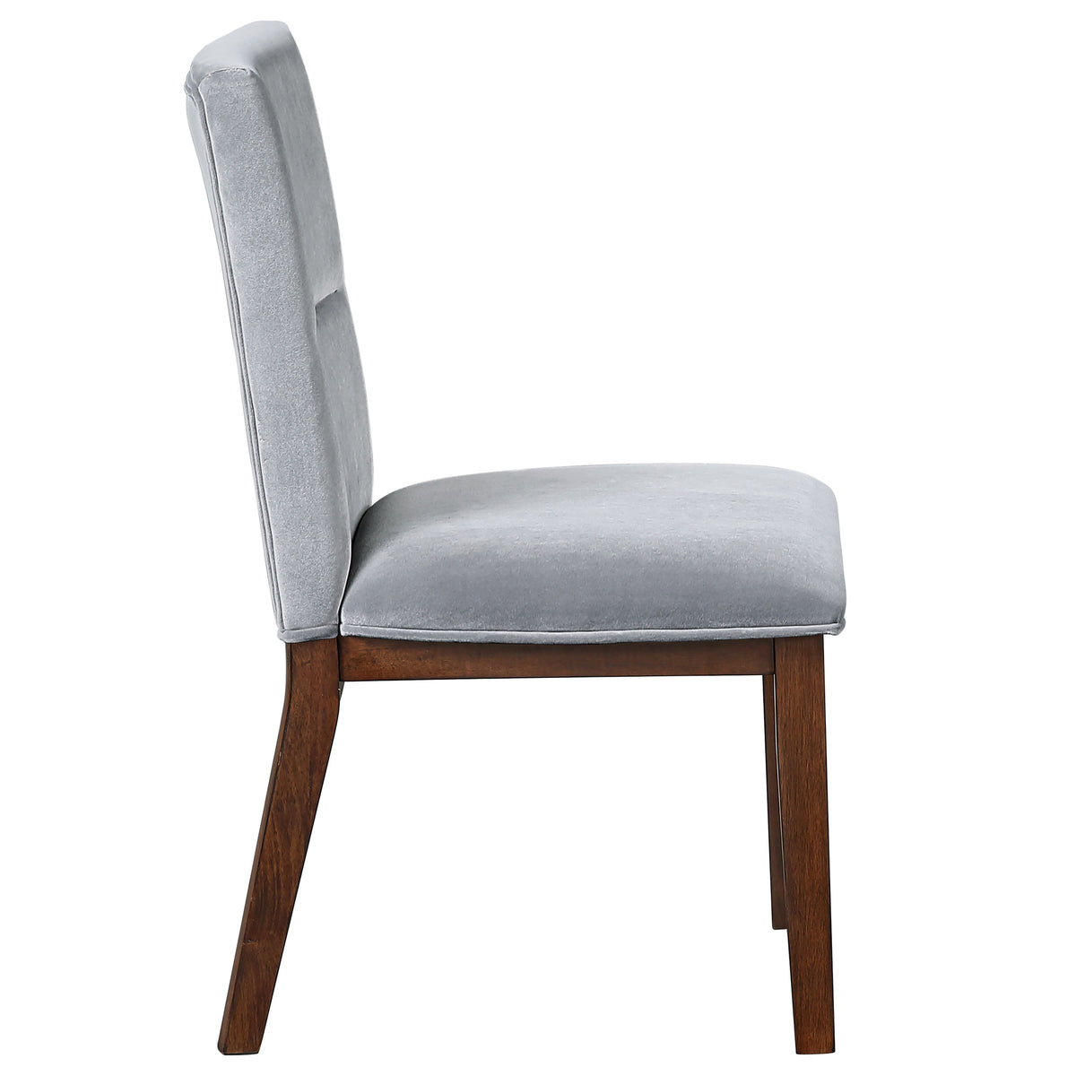 Zen Gray Velvet Side Chair, Set of 2