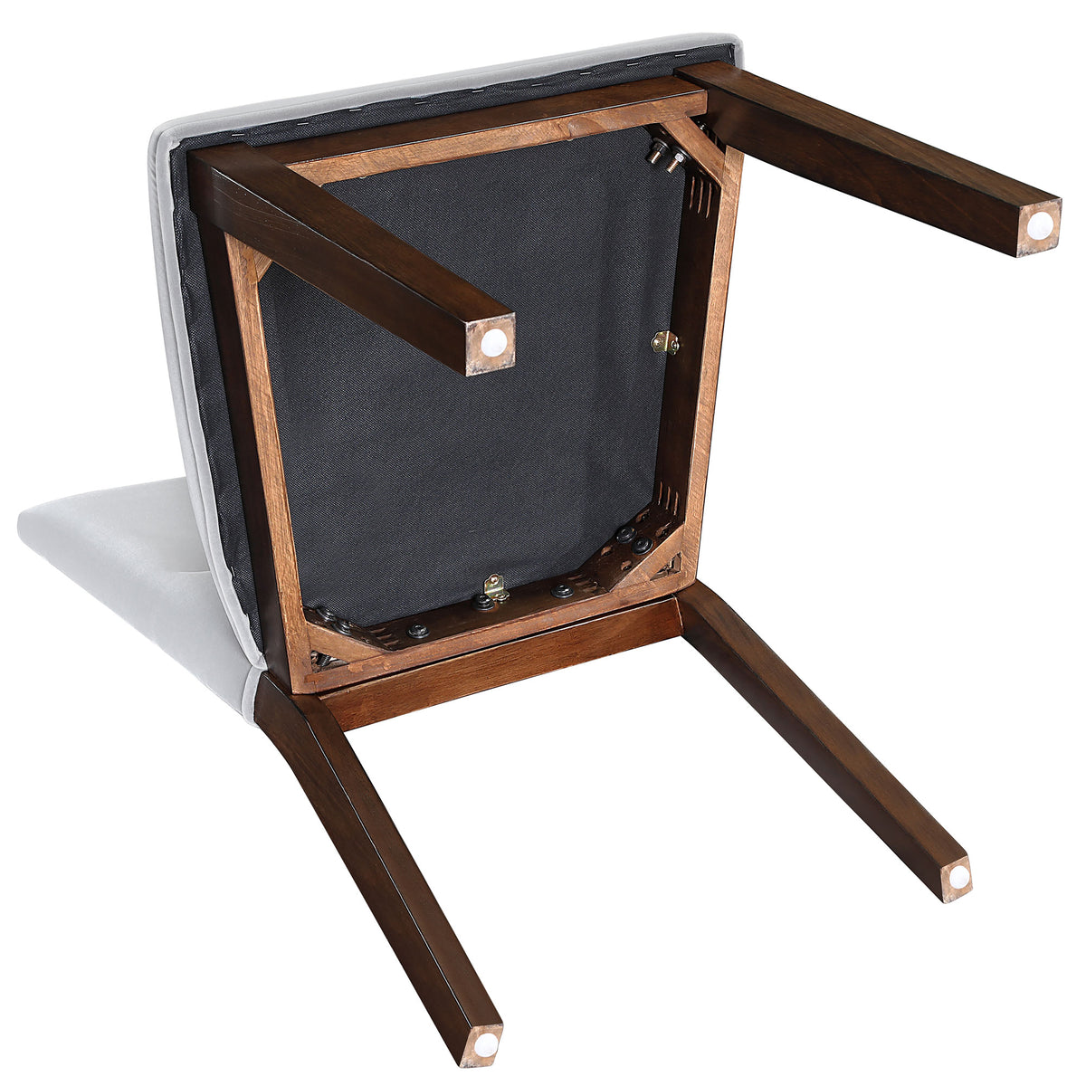 Zen Gray Velvet Side Chair, Set of 2
