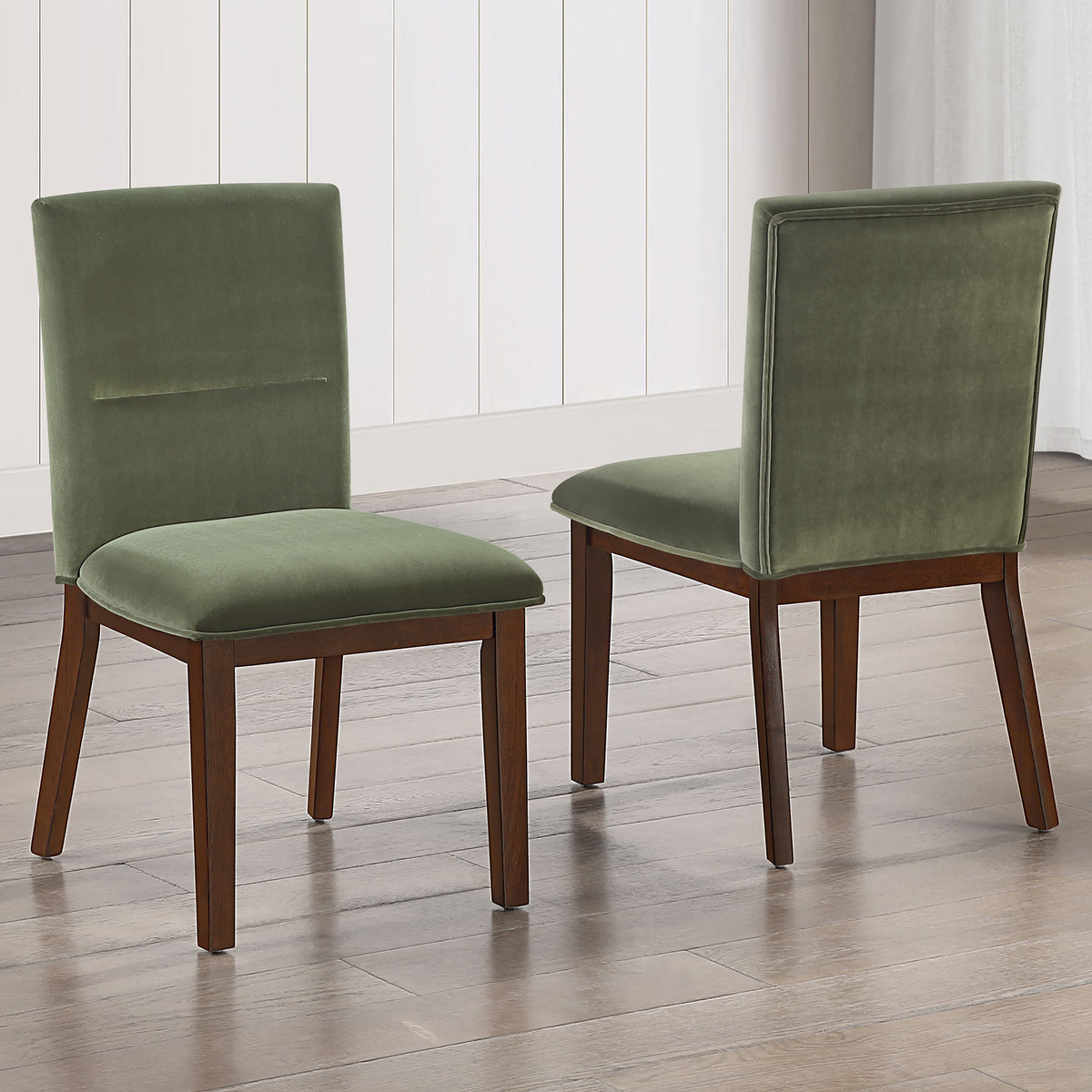 Zen Side Chair, Green Velvet, Set of 2 from Steve Silver - Luna Furniture