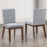 Zen Gray Velvet Side Chair, Set of 2