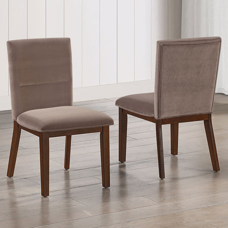 Zen Brown Velvet Side Chair Set of 2 from Steve Silver - Luna Furniture
