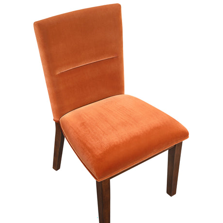 Zen Orange Velvet Side Chair, Set of 2 from Steve Silver - Luna Furniture