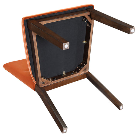Zen Orange Velvet Side Chair, Set of 2 from Steve Silver - Luna Furniture